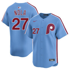 Aaron Nola Philadelphia Phillies Light Blue Alternate Limited Jersey - All Stitched