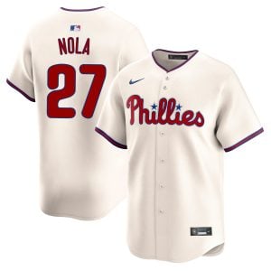 Aaron Nola Philadelphia Phillies Cream Alternate Limited Jersey - All Stitched