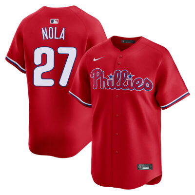 Aaron Nola Philadelphia Phillies Red Alternate Limited Jersey - All Stitched