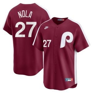 Aaron Nola Philadelphia Phillies Red Cooperstown Limited Jersey - All Stitched