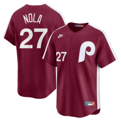 Aaron Nola Philadelphia Phillies Red Cooperstown Limited Jersey - All Stitched