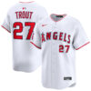 Mike Trout Los Angeles Angels White Home Limited Jersey - All Stitched