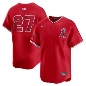 Mike Trout Los Angeles Angels Red Alternate Limited Jersey - All Stitched