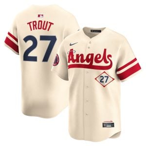 Mike Trout Los Angeles Angels Natural City Connect Limited Jersey - All Stitched