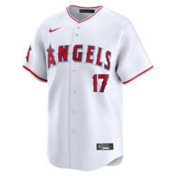 Alternative view of Shohei Ohtani Los Angeles Angels White Home Limited Jersey - All Stitched