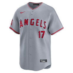 Alternative view of Shohei Ohtani Los Angeles Angels Grey Road Limited Jersey - All Stitched