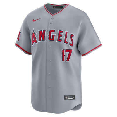 Alternative view of Shohei Ohtani Los Angeles Angels Grey Road Limited Jersey - All Stitched