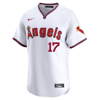Alternative view of Shohei Ohtani Los Angeles Angels White Alternate Limited Jersey - All Stitched