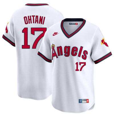 Shohei Ohtani Los Angeles Angels White Cooperstown Limited Jersey - All Stitched