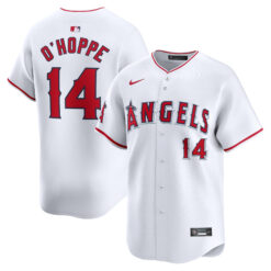 Logan O'Hoppe Los Angeles Angels White Home Limited Jersey - All Stitched