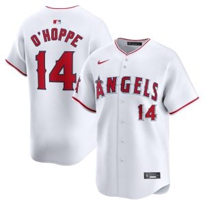 Logan O'Hoppe Los Angeles Angels White Home Limited Jersey - All Stitched