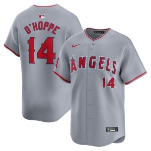 Logan O'Hoppe Los Angeles Angels Grey Road Limited Jersey - All Stitched