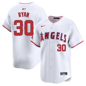 Nolan Ryan Los Angeles Angels White Home Limited Jersey - All Stitched