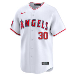 Alternative view of Nolan Ryan Los Angeles Angels White Home Limited Jersey - All Stitched