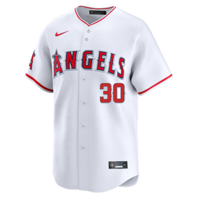 Alternative view of Nolan Ryan Los Angeles Angels White Home Limited Jersey - All Stitched