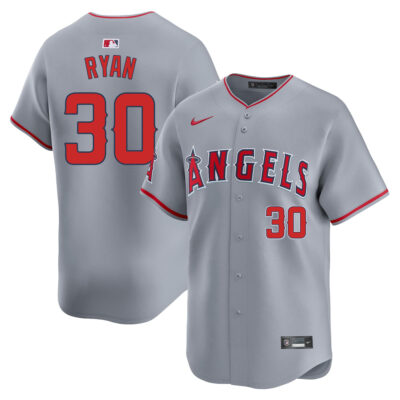 Nolan Ryan Los Angeles Angels Grey Road Limited Jersey - All Stitched