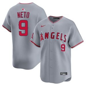 Zach Neto Los Angeles Angels Grey Road Limited Jersey - All Stitched