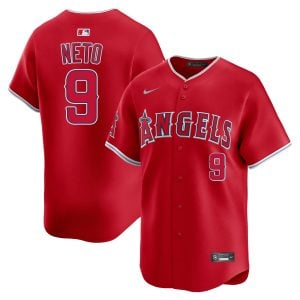 Zach Neto Los Angeles Angels Red Alternate Limited Jersey - All Stitched