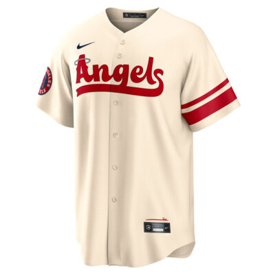 Alternative view of Zach Neto Los Angeles Angels Natural City Connect Limited Jersey - All Stitched
