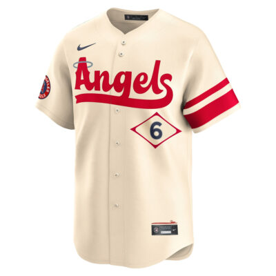 Alternative view of Anthony Rendon Los Angeles Angels Natural City Connect Limited Jersey - All Stitched