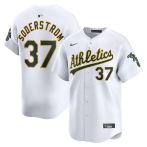 Tyler Soderstrom Oakland Athletics White Home Limited Jersey - All Stitched