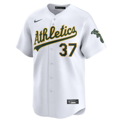 Alternative view of Tyler Soderstrom Oakland Athletics White Home Limited Jersey - All Stitched