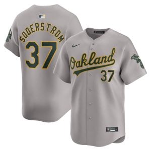 Tyler Soderstrom Oakland Athletics Grey Road Limited Jersey - All Stitched
