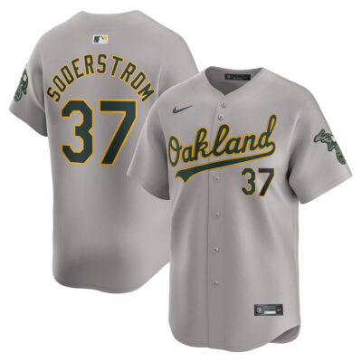 Tyler Soderstrom Oakland Athletics Grey Road Limited Jersey - All Stitched