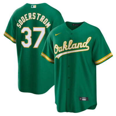 Tyler Soderstrom Oakland Athletics Green Alternate Jersey - All Stitched