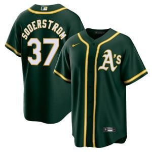Tyler Soderstrom Oakland Athletics Green Alternate Jersey - All Stitched