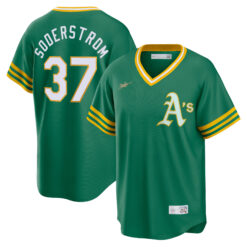 Tyler Soderstrom Oakland Athletics Green Cooperstown Collection Jersey - All Stitched