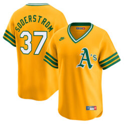 Tyler Soderstrom Oakland Athletics Gold Cooperstown Collection Jersey - All Stitched