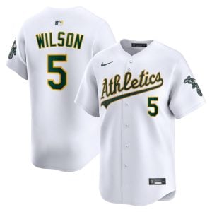 Jacob Wilson Oakland Athletics White Home Limited Jersey - All Stitched