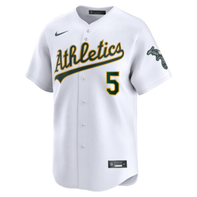 Alternative view of Jacob Wilson Oakland Athletics White Home Limited Jersey - All Stitched