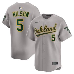 Jacob Wilson Oakland Athletics Grey Road Limited Jersey - All Stitched