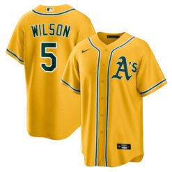 Jacob Wilson Oakland Athletics Gold Alternate Jersey - All Stitched