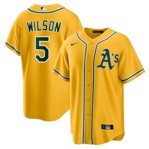 Jacob Wilson Oakland Athletics Gold Alternate Jersey - All Stitched