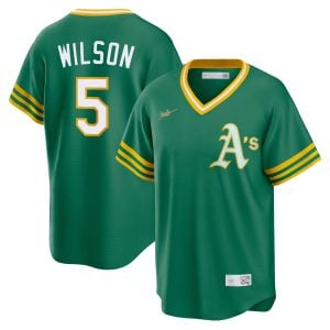Jacob Wilson Oakland Athletics Green Cooperstown Collection Jersey - All Stitched