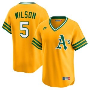 Jacob Wilson Oakland Athletics Gold Cooperstown Collection Jersey - All Stitched