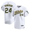 Rickey Henderson Oakland Athletics White Home Limited Jersey - All Stitched
