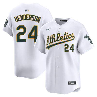 Rickey Henderson Oakland Athletics White Home Limited Jersey - All Stitched