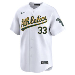 Alternative view of Jose Canseco Oakland Athletics White Home Limited Jersey - All Stitched