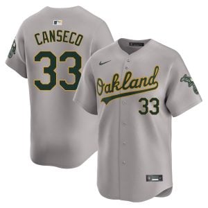 Jose Canseco Oakland Athletics Grey Road Limited Jersey - All Stitched