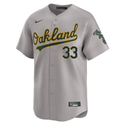 Alternative view of Jose Canseco Oakland Athletics Grey Road Limited Jersey - All Stitched