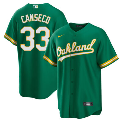 Jose Canseco Oakland Athletics Green Alternate Jersey - All Stitched
