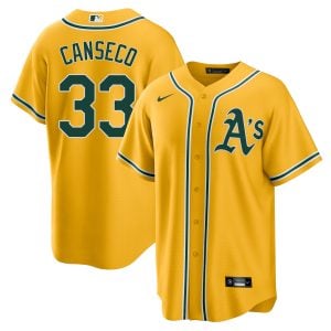 Jose Canseco Oakland Athletics Gold Alternate Jersey - All Stitched