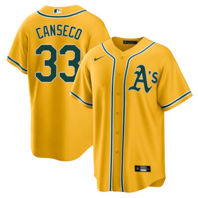 Jose Canseco Oakland Athletics Gold Alternate Jersey - All Stitched