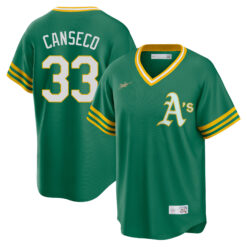 Jose Canseco Oakland Athletics Green Cooperstown Collection Jersey - All Stitched