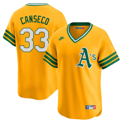 Jose Canseco Oakland Athletics Gold Cooperstown Collection Jersey - All Stitched