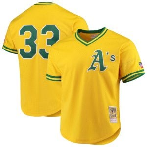 Jose Canseco Oakland Athletics Gold Throwback Jersey - All Stitched